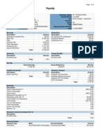 Payslip details in 40 characters