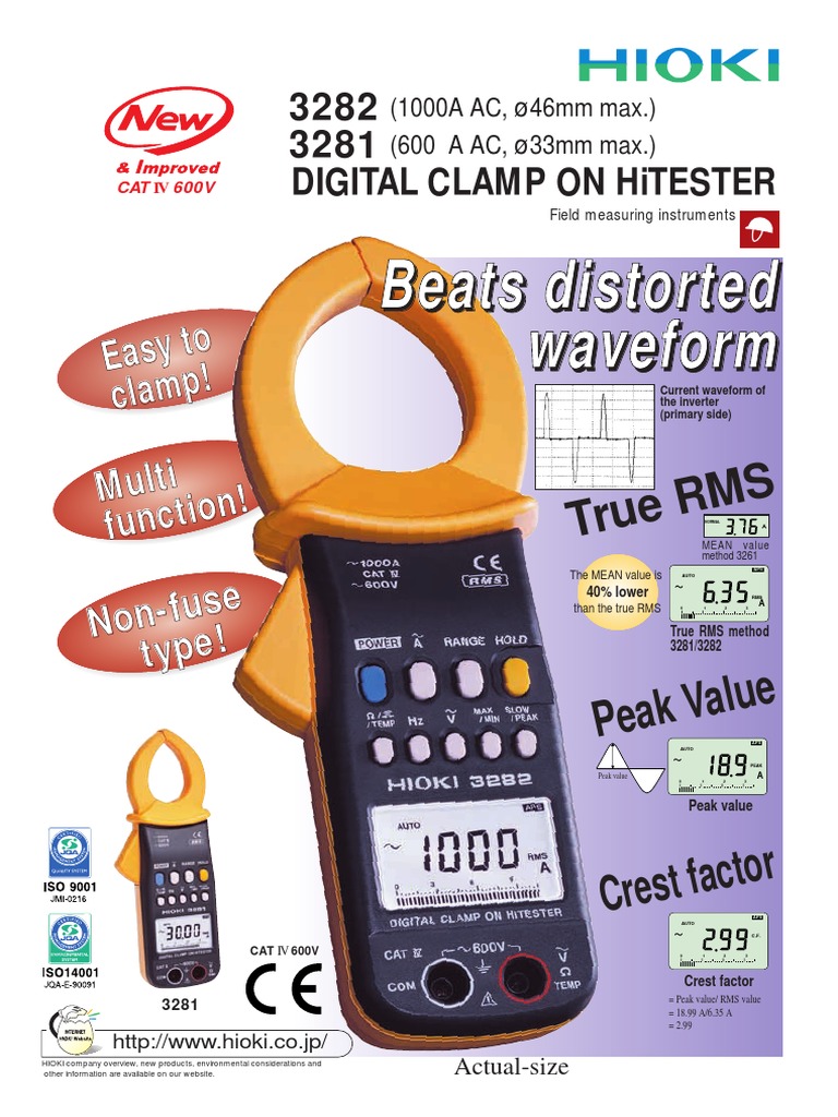 Digital Clamp Meter Specifications | PDF