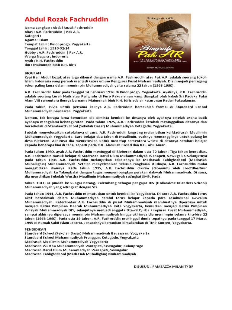 Abdul Rozak Fachruddin | PDF | Ilmu Sosial | Agama & Spiritualitas