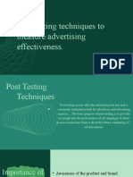 Post Testing Techniques To Measure Advertising Effectiveness.