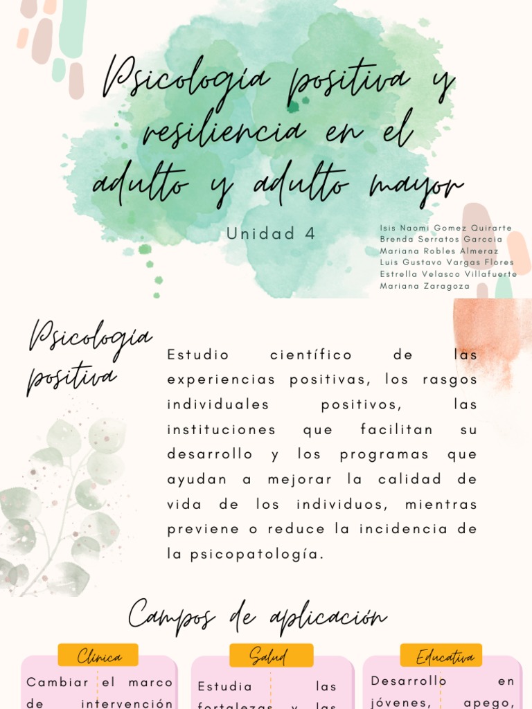 Resiliencia y Psicología Positiva en Mayores | PDF | Las emociones | Vejez