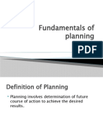 Fundamentals of Planning