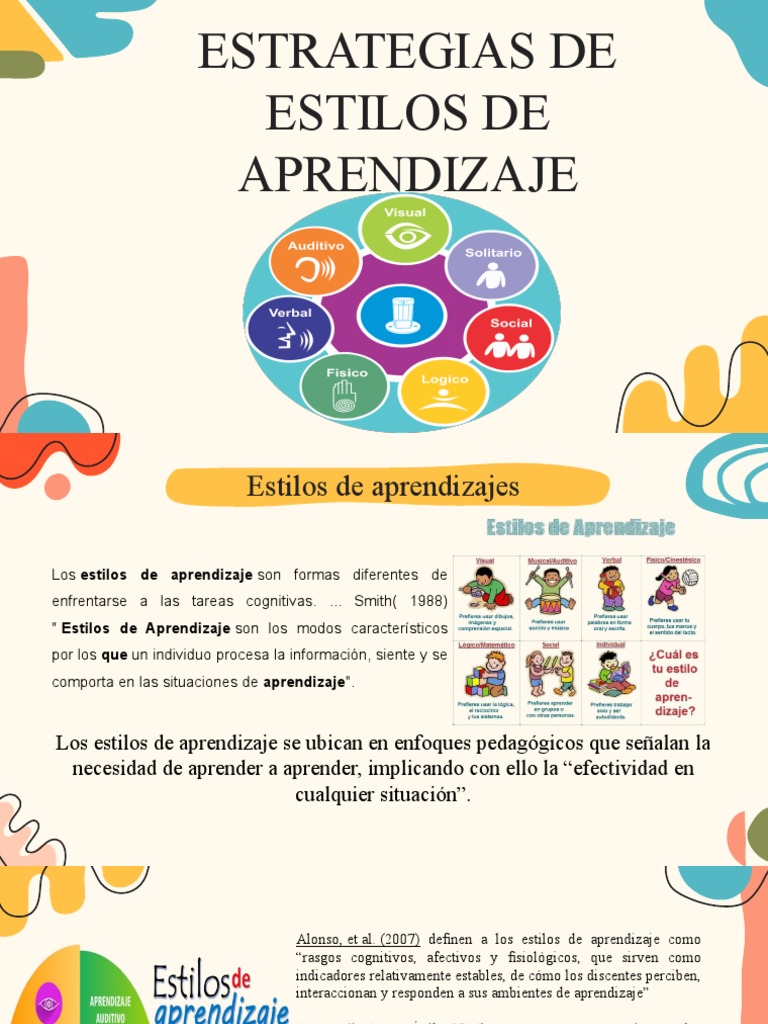 +estrategias de Estilos de Aprendizajes | PDF | Aprendizaje ...
