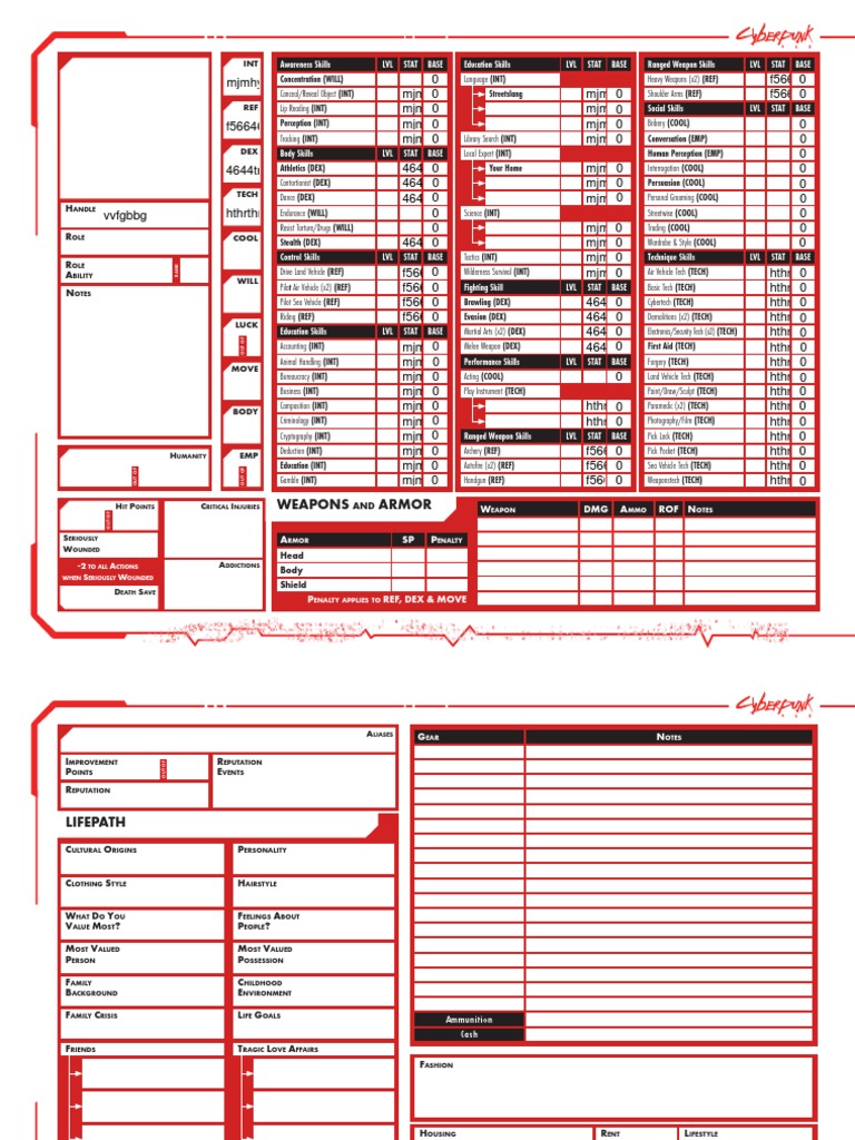Comprehensive Skills and Cyberware Guide | PDF