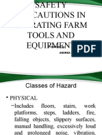 Farm tools and equipment safety precautions