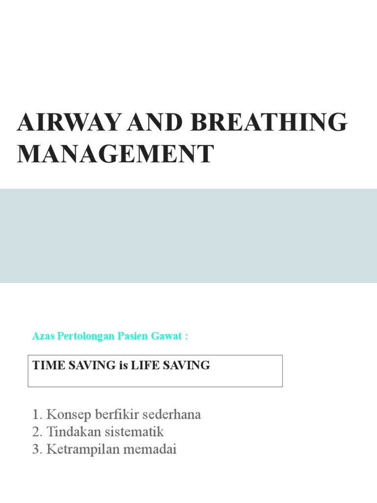 Airway and Breathing Management | PDF