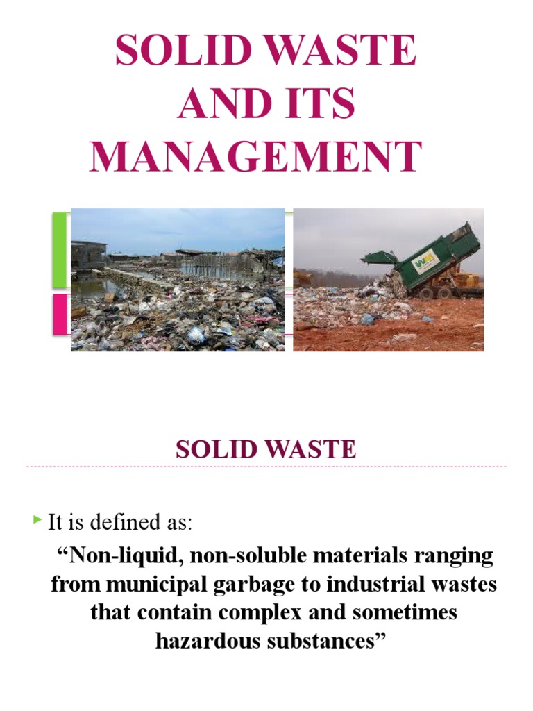 Types and Management of Solid Waste | PDF | Waste | Municipal Solid Waste
