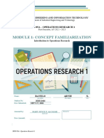 Module 1 - Concept Familiarization