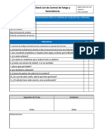 SSOMA-MS-F-042 - Check List de Control de Fatiga y Somnolencia