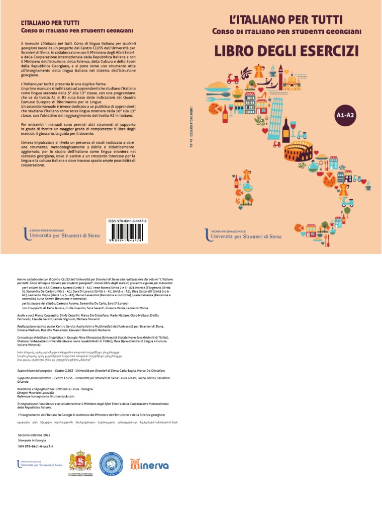 Libro Esercizi - A1-A2 - Italiano Terza Lingua | PDF