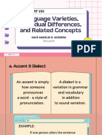 Report On Varieties of Language