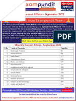 Monthly Current Affairs-September 2022