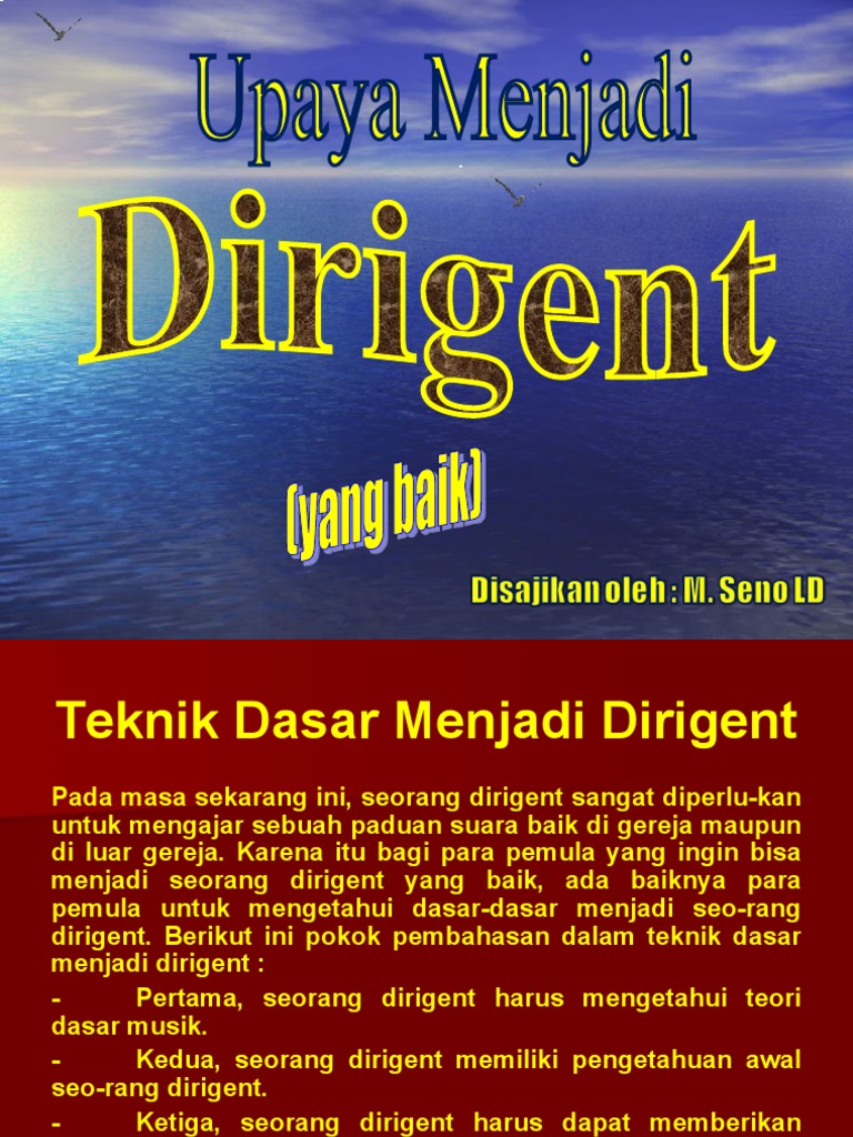 Teknik Dasar Menjadi Dirigent | PDF | Kajian Bahasa Asing | Seni