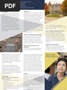 2022 Graduate Legislative Fellowship Program Description Brochure