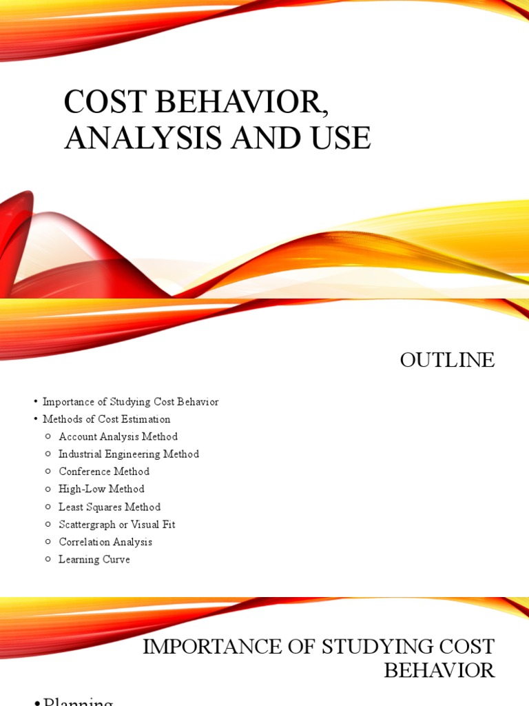 Cost Behavior, Analysis and Use PDF Regression Analysis Least Squares