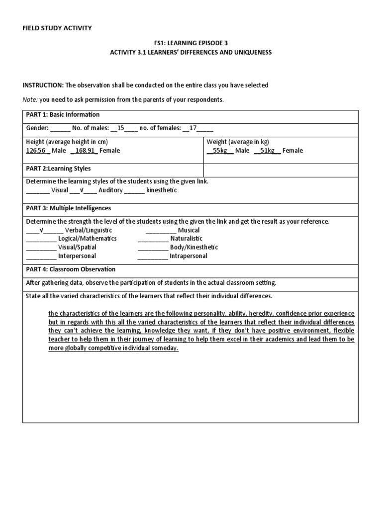 Activities 3 | PDF | Career & Growth | Self-Improvement