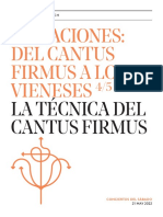 Variaciones - La Técnica Del Cantus Firmus