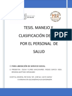 Manejo y clasificación de RPBI