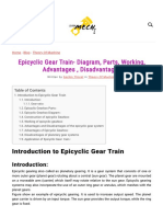 Epicyclic Gear Train - Diagram, Parts, Working, Advantages, Disadvantages - 1626376441568