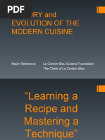 History and Evolution of The Modern Cuisine