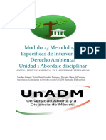 Módulo 23 Metodologías Específicas de Intervención: Derecho Ambiental Unidad 1 Abordaje Disciplinar