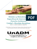 Módulo 23 Metodologías Específicas de Intervención: Derecho Ambiental Unidad 1 Abordaje Disciplinar