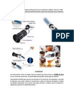 Refractometro - Medicion de Niveles de Azucar en Alimentos