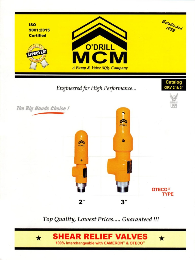 Oteco Relief Valves PDF