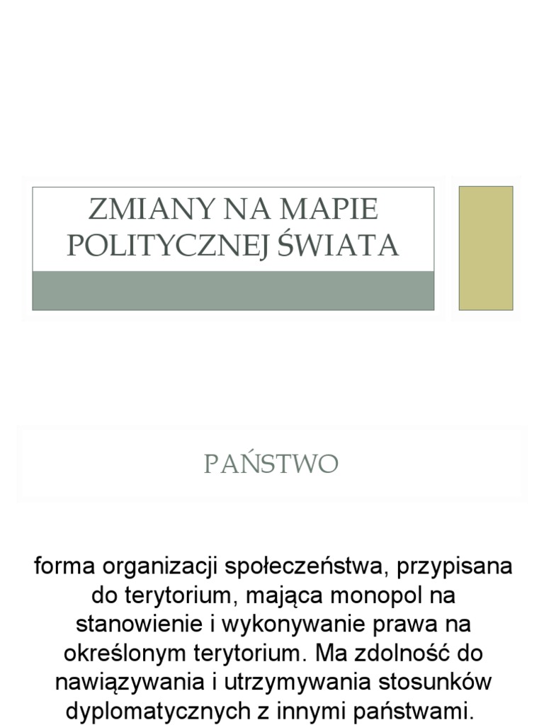 Zmiany Na Mapie Politycznej Rozszerzony | PDF