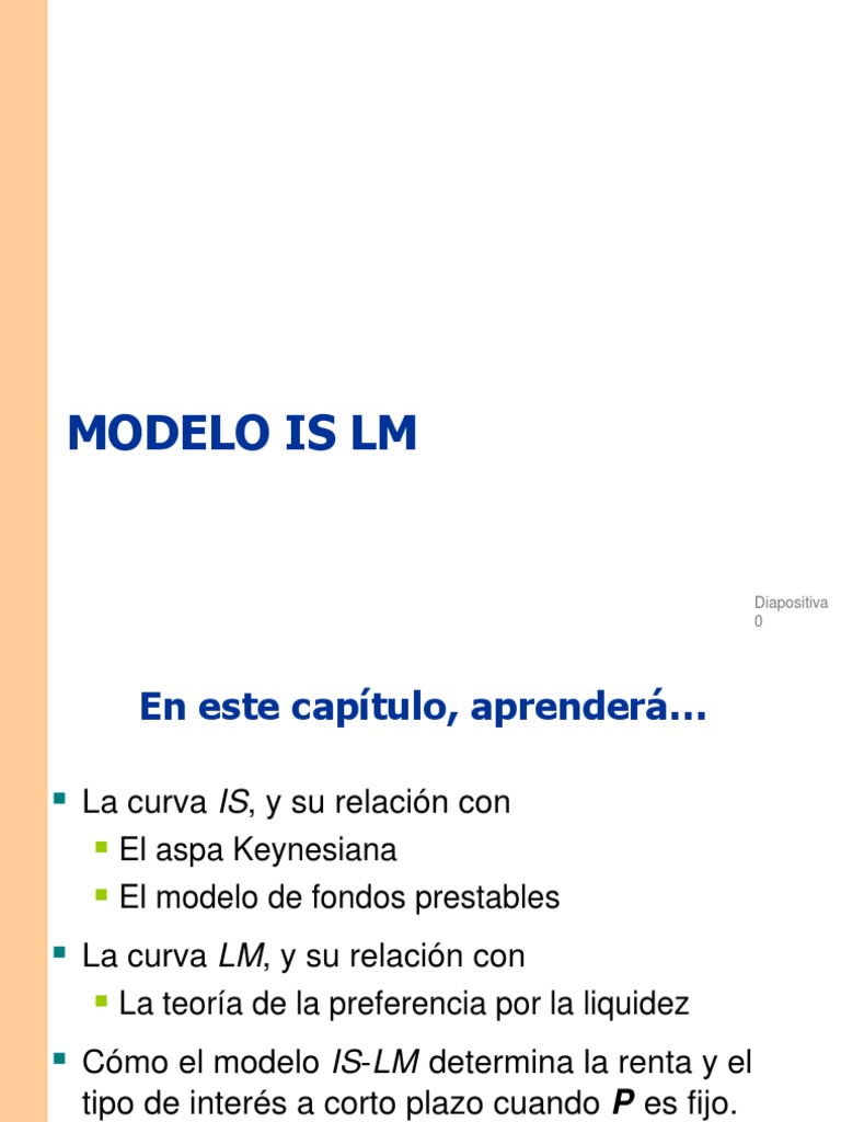 Modelo IS LM PDF Economía política Microeconomía