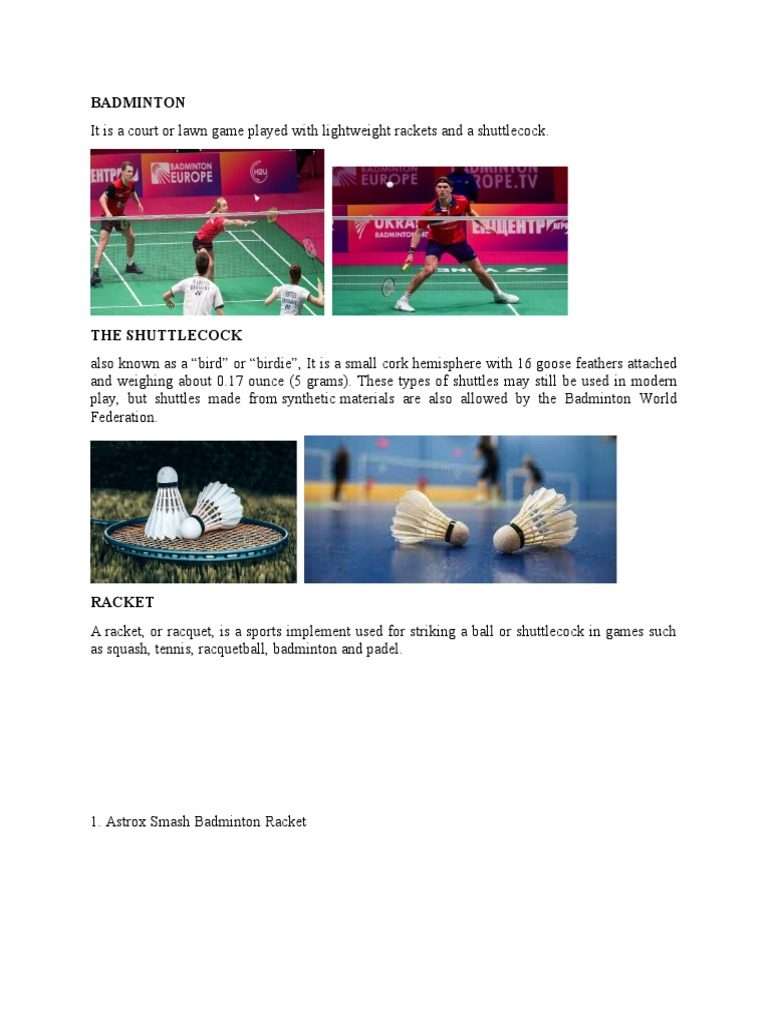 Badminton Pdf Sports