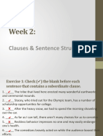 1A Sentence Building Key - Week 2