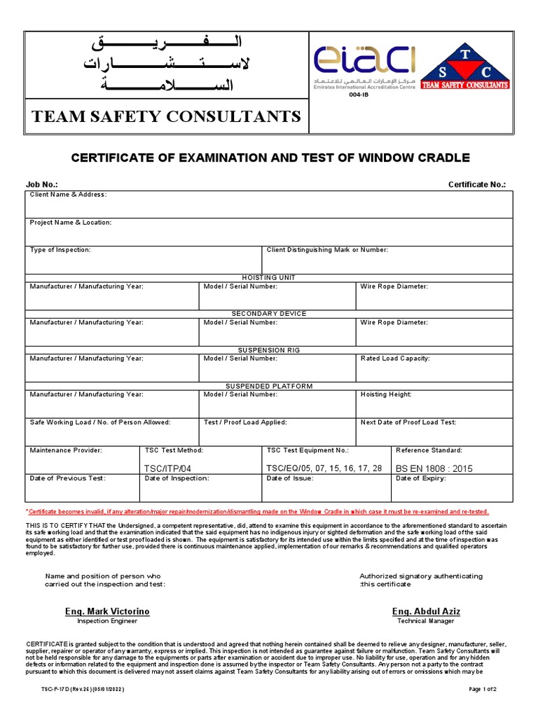 Window Cradle PDF Legal Liability