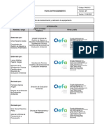 Procedimiento PM0312 - Gestión de Mantenimiento y Calibración de Equipamiento