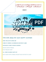 Grade 2 Dear Parents,: Tips For Healthy and Happy Summer