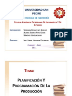 Planificacion Y Programacion de La Produccion