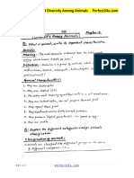 Biology Notes Chapter No 9 Diversity Among Animals