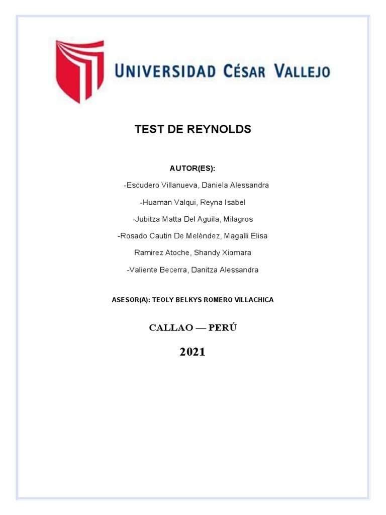 Test de REYNOLDSCASO 1 PDF