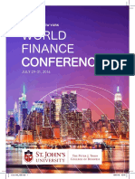 World Finance Conference: July 29-31, 2016