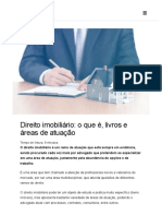 Direito Imobiliário - o Que É, Livros e Áreas de Atuação