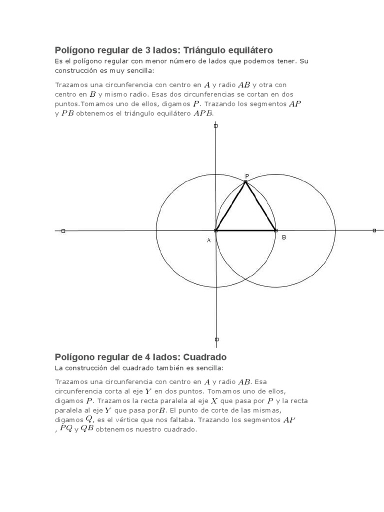 Polígono de tres lados: Triángulo equilátero | PDF | Geometria clasica ...