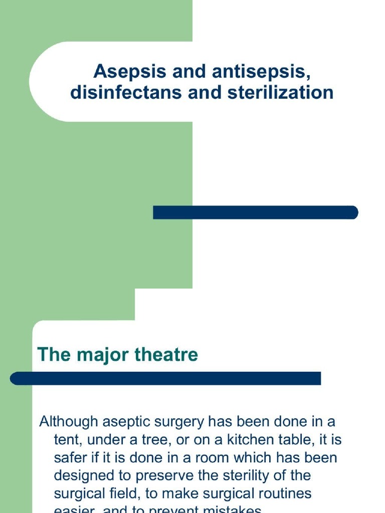 Asepsis and Antisepsis PDF