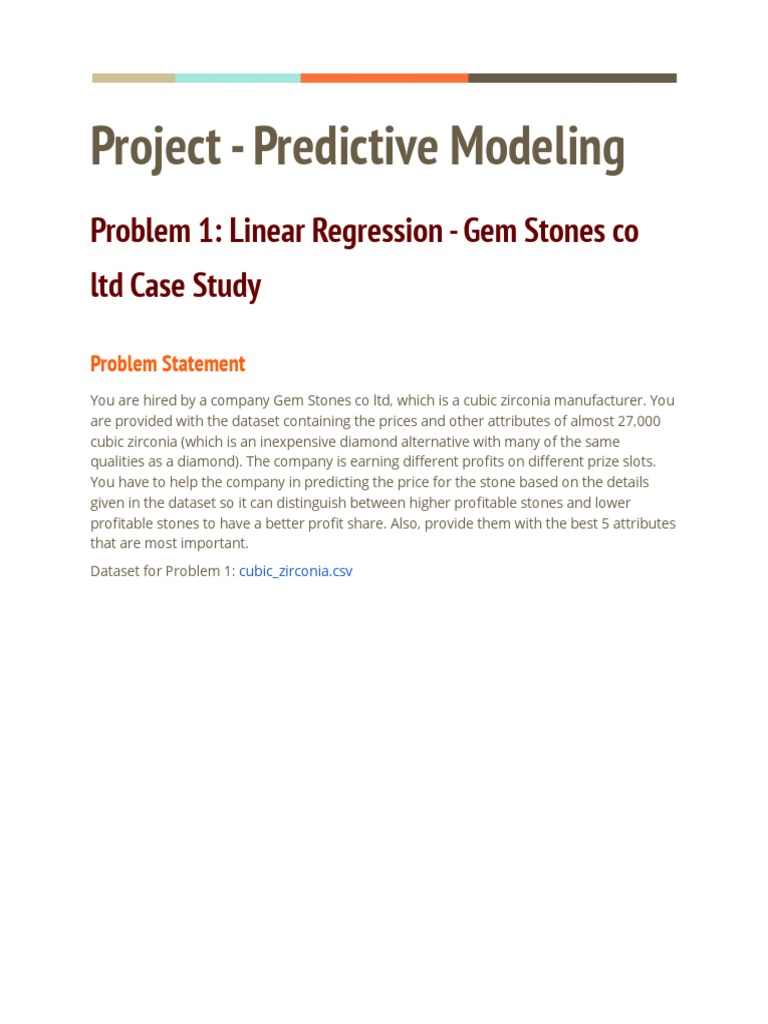 Project Predictive Modeling PDF | PDF | Receiver Operating ...