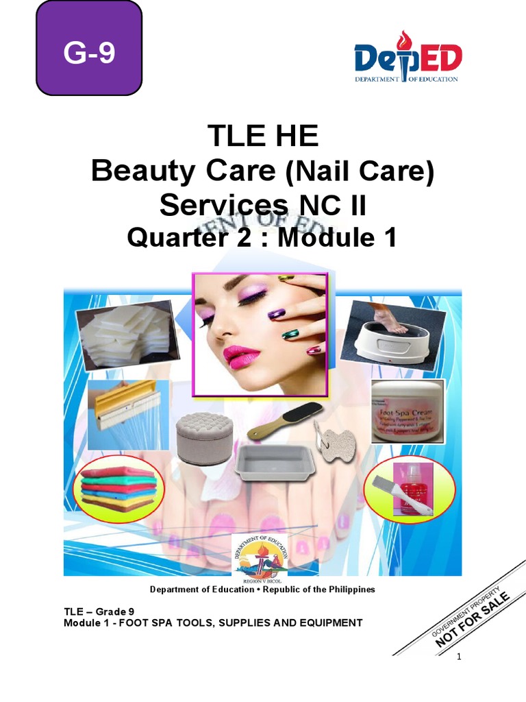 TLEG9Q2Module1BeautyCare_NailCareNCIIFootSpaToolsand