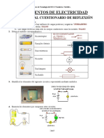 Fundamentos DE Electricidad: Respuestas Al Cuestionario de Reflexión