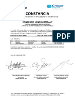 Constancia de seguro complementario de trabajo de riesgo pensión y salud