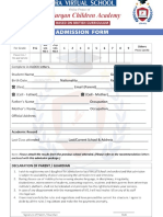 Admission Form 2022-2023