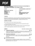 Download 0 Sylibus JJ108 ENGINEERING LABORATORY 1 by mzairun SN59993603 doc pdf