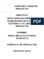 Cualidades Del Lider de Proyecto