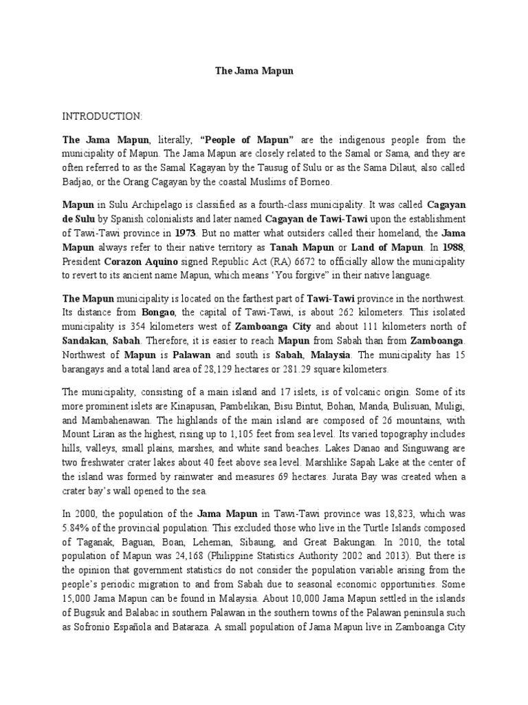 Jama Mapun Tribe: Culture and History | PDF | Travel